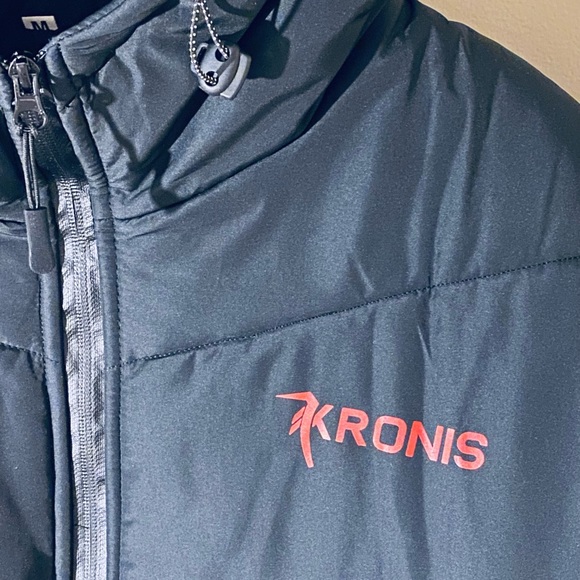 SOLD🌟HP🌟KRONIS Black Puffer Jacket with Hood M - Picture 5 of 13